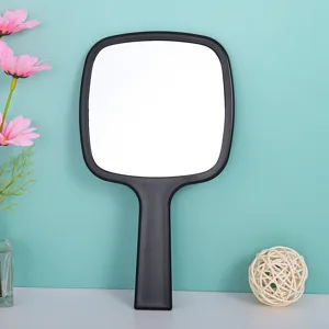 Handspiegel vierkant met zwart frame voor professionele salon of dagelijks gebruik