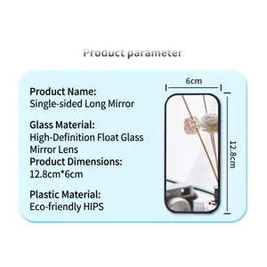 High-definition portable rectangular handheld makeup mirror for daily touch-ups and travel.