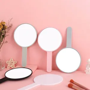 Grote ronde handspiegels voor make-up in verschillende kleuren voor draagbare schoonheid