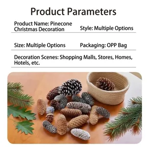 Natural pine cones Christmas decoration set for DIY wreath and holiday table decor