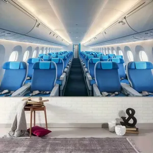 Sfondo fotografico per cabina aereo commerciale per eventi a tema aeronautico