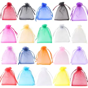 Vielfältige bunte Organzabeutel mit Kordelzug für Schmuck und Geschenkverpackungen