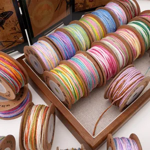 Sternenhimmel Farbverlauf Polyester Baumwolle Kordel Mit Goldmetallfaden Für DIY Handgefertigten Schmuck Armband Halskette Webseil