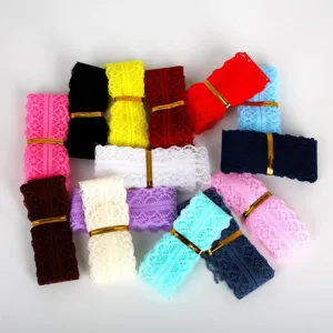 Rotoli di pizzo non elastico colorato per cucito e decorazione creativa di abiti