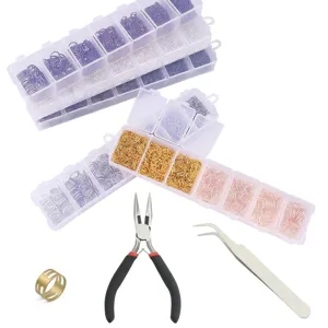 DIY sieraden maken starterskit met 7-vaks legering buigringen karabijnslotjes en tools