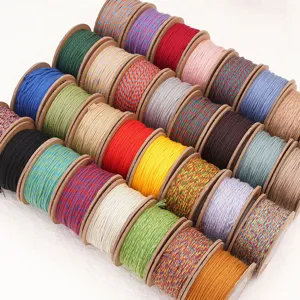 Braided Cotton Thread For DIY Jewelry Making Colorful Woven Cord For Beads Keychains Handmade Craft Decor Accessories
