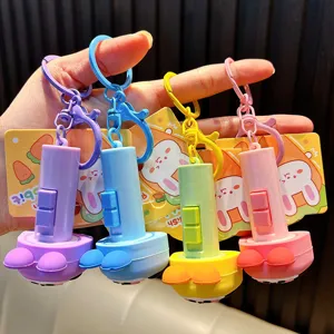 Mignon porte-clés lampe de poche lapin jouet lumineux pendentif de sac en quatre couleurs