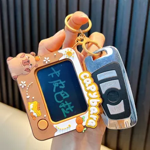 Cute Capybara themed mini electronic doodle board keychain for stress relief toy gift