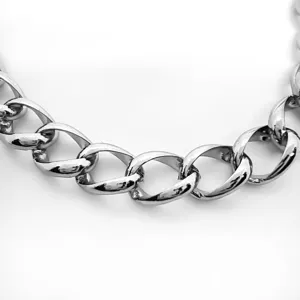 Durable 7mm silver stainless steel Cuban link chain necklace for men and women fashion