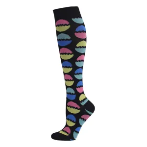 Chaussettes de Compression Sportives Unisexe Chaussettes de Mollet Élastiques Absorbant la Sueur Anti Odeur Protège Jambes pour Course Fitness