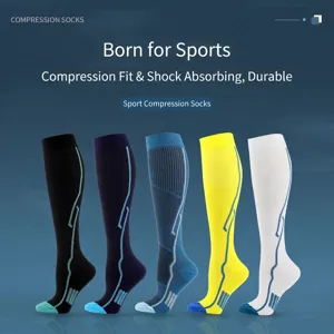 High-performance compression socks for outdoor cycling and sports in five colors.