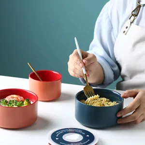 Boîte à bento portable en céramique avec couvercle hermétique pour le stockage