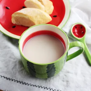 Creative watermelon themed ceramic mug with handle for coffee and milk breakfast
