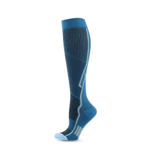 Blue gradient compression socks for outdoor cycling and sports performance