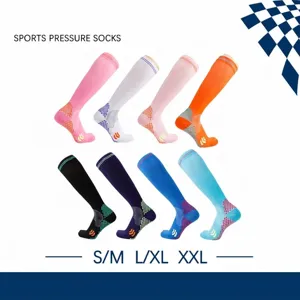 Calze a Compressione Sportive Professionali al Polpaccio Uomo Donna Traspiranti Antiscivolo per Corsa Calcio Calze Lunghe a Tubo