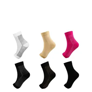 Calze a compressione sportiva traspiranti e elasticizzate, disponibili in sei colori vivaci