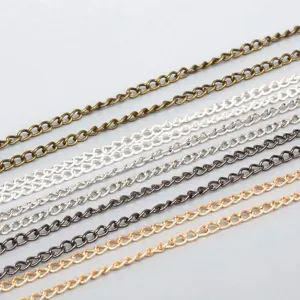 Cadena de Joyería de Metal de Hierro Para DIY Pendientes Pulsera Collar Extensión Accesorios Artesanales Material