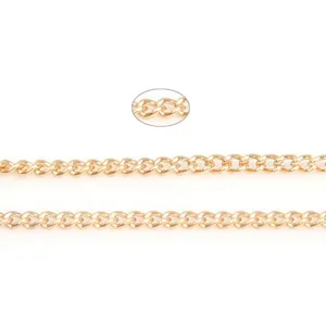 Cadena de metal dorado para manualidades, ideal para collares y pulseras de joyas.