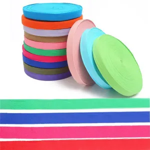 2cm colorful herringbone twill cotton ribbon for DIY sewing and clothing accessories
