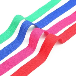 Assorted 2cm colorful herringbone woven ribbons for DIY jewelry and hair accessories
