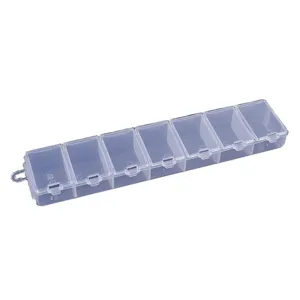 Scatola per gioielli in plastica trasparente a 7 scomparti per orecchini e perline