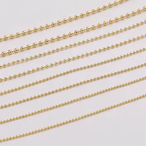 Λεπτομερής όψη χρυσών αλυσίδων 14K από χαλκό για χειροποίητα κοσμήματα DIY