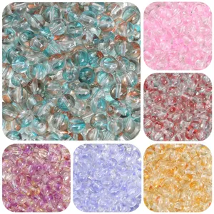 Multi-colored 8mm jelly bubble glass beads collection for handmade jewelry and DIY crafts.
