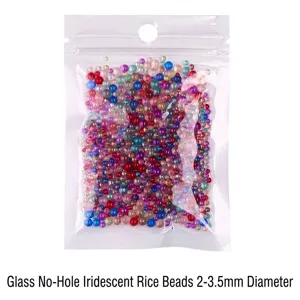 Perle di vetro iridescenti senza foro per gioielli fai da te e accessori in resina