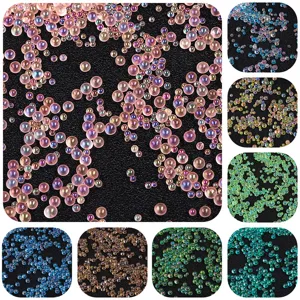 Perle a bolla iridescenti senza foro per artigianato in resina fai-da-te e decorazioni