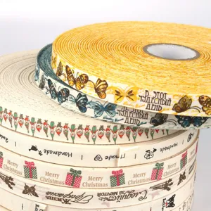1.5cm wide printed cotton ribbons with Christmas and floral patterns for DIY handmade crafts