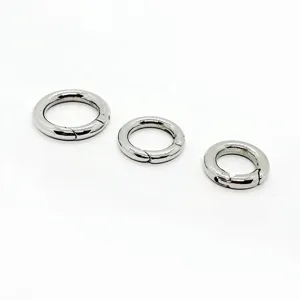 Roestvrij Stalen Ronde Veerring Gepolijste Metalen Gesp Voor Sleutelhangers Tas Handtas Sieraden Vinden DIY Connector Accessoire