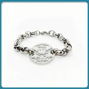 Gioielli a Catena Con Ciondolo a Cuore in Acciaio Inossidabile Hip Hop Bracciale Collana a Maglie Grossa Esagerata per Donna Stile Lucido
