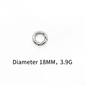 Gepolijste roestvrijstalen veerring sluiting 18mm diameter voor tassen