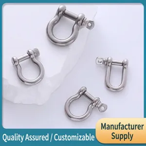 Fibbia a Ferro di Cavallo in Acciaio Inossidabile Anello a D Grillo a U DIY Accessori per Portachiavi Fatti a Mano Hardware