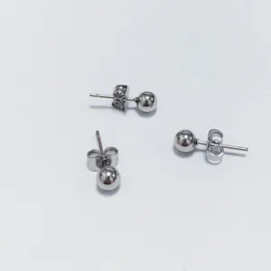 Minimalistische Edelstahl Runde Kugel Ohrstecker Für Herren Damen Einfach Poliert Winzige Perle Piercing Schmuck Geschenk