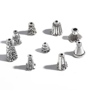 Calottes de Gland en Alliage Argent Antique pour Création Bijoux Cônes Filigranes pour Perles Accessoires Collier DIY
