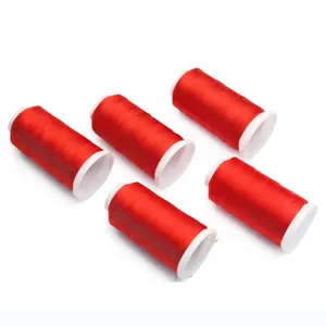 Cinq bobines de cordon en nylon rouge vif pour bijoux DIY et nœuds chinois traditionnels