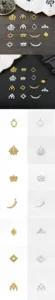 Assortimento di connettori per gioielli in stile antico in finiture oro e argento
