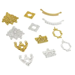 Connettori per gioielli vintage in lega oro e argento per forcine e nappe fai-da-te