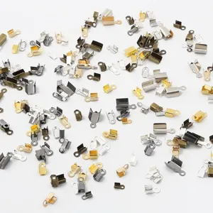 Bulk 200 stuks gemengde metalen koordkrimpen en eindkappen voor DIY-sieraden maken