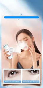 Portable handheld facial eye mist sprayer for hydration and skin care relief