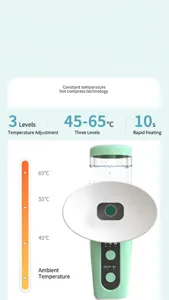 Electric steam eye massager with 3 heating levels and 10-second fast heating feature