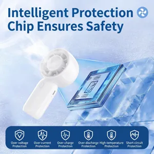 High-performance portable mini fan with intelligent protection chip for safe USB charging