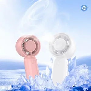 Portable handheld mini fan featuring 3-speed adjustable wind and USB rechargeable battery