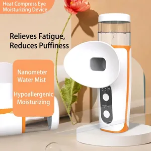 Portable nano mist eye massager with hot compress for relieving dry eye fatigue