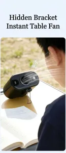 Portable electric fan with hidden desktop stand for cooling outdoor and home use