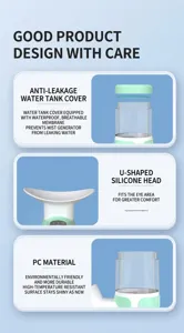 Detail of SL809 eye moisturizer showing U-shaped silicone head and PC material