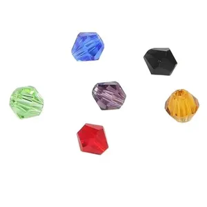 Colorful 4mm rhombus crystal beads for DIY handmade jewelry and bracelets