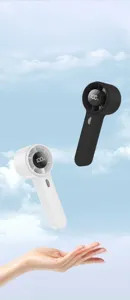 Portable mini handheld turbo fan with LED digital battery display and USB charging