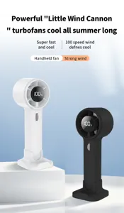 Close-up of SL612 handheld turbofans in black and white with digital LED display